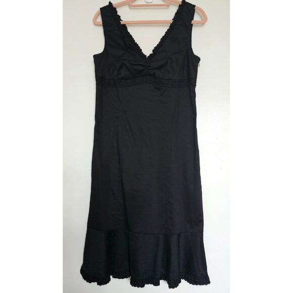 Y2K Betsey Johnson Sleeveless Bodycon Form Fitting Fishtail Pencil Midi Dress - Picture 1 of 10